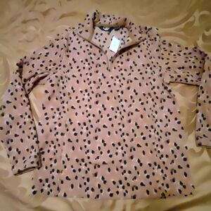Lands End animal print pullover